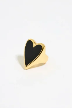 Mujer BIMBA Y LOLA Anillos<Anillo Corazon Negro