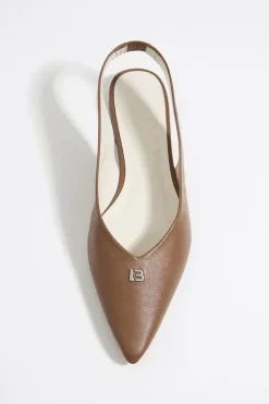 Mujer BIMBA Y LOLA Zapatos Planos<Bailarina Destalonada Piel Tostado