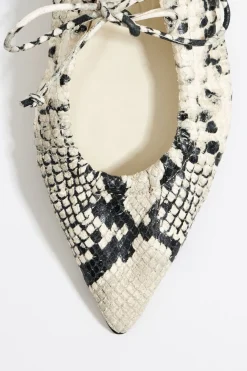 Mujer BIMBA Y LOLA Zapatos Planos<Bailarina Piel Print Serpiente