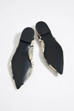 Mujer BIMBA Y LOLA Zapatos Planos<Bailarina Piel Print Serpiente
