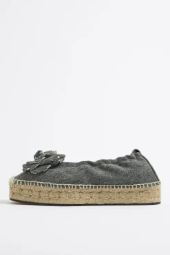 Mujer BIMBA Y LOLA Alpargatas<Bailarina Plataforma Yute Denim Negro