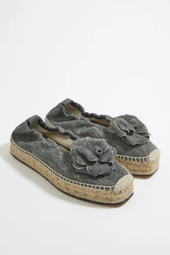 Mujer BIMBA Y LOLA Alpargatas<Bailarina Plataforma Yute Denim Negro