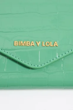 Mujer BIMBA Y LOLA Billeteras<Billetera Continental Grabado Cocodrilo Verde