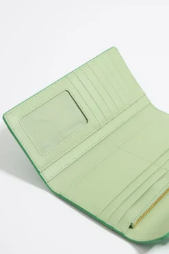 Mujer BIMBA Y LOLA Billeteras<Billetera Continental Grabado Cocodrilo Verde