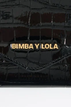 Mujer BIMBA Y LOLA Billeteras<Billetera Continental Grabado Cocodrilo Negra
