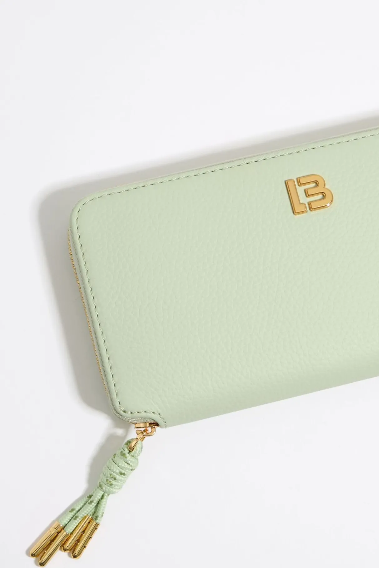 Mujer BIMBA Y LOLA Piel<Billetera Horizontal Con Cremallera Piel Verde Pastel