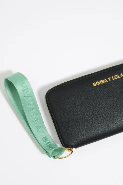 Mujer BIMBA Y LOLA Piel<Billetera Libro Piel Negra