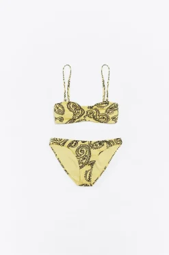 Mujer BIMBA Y LOLA Biquinis Y Bañadores<Biquini Bandeau Paisley Amarillo