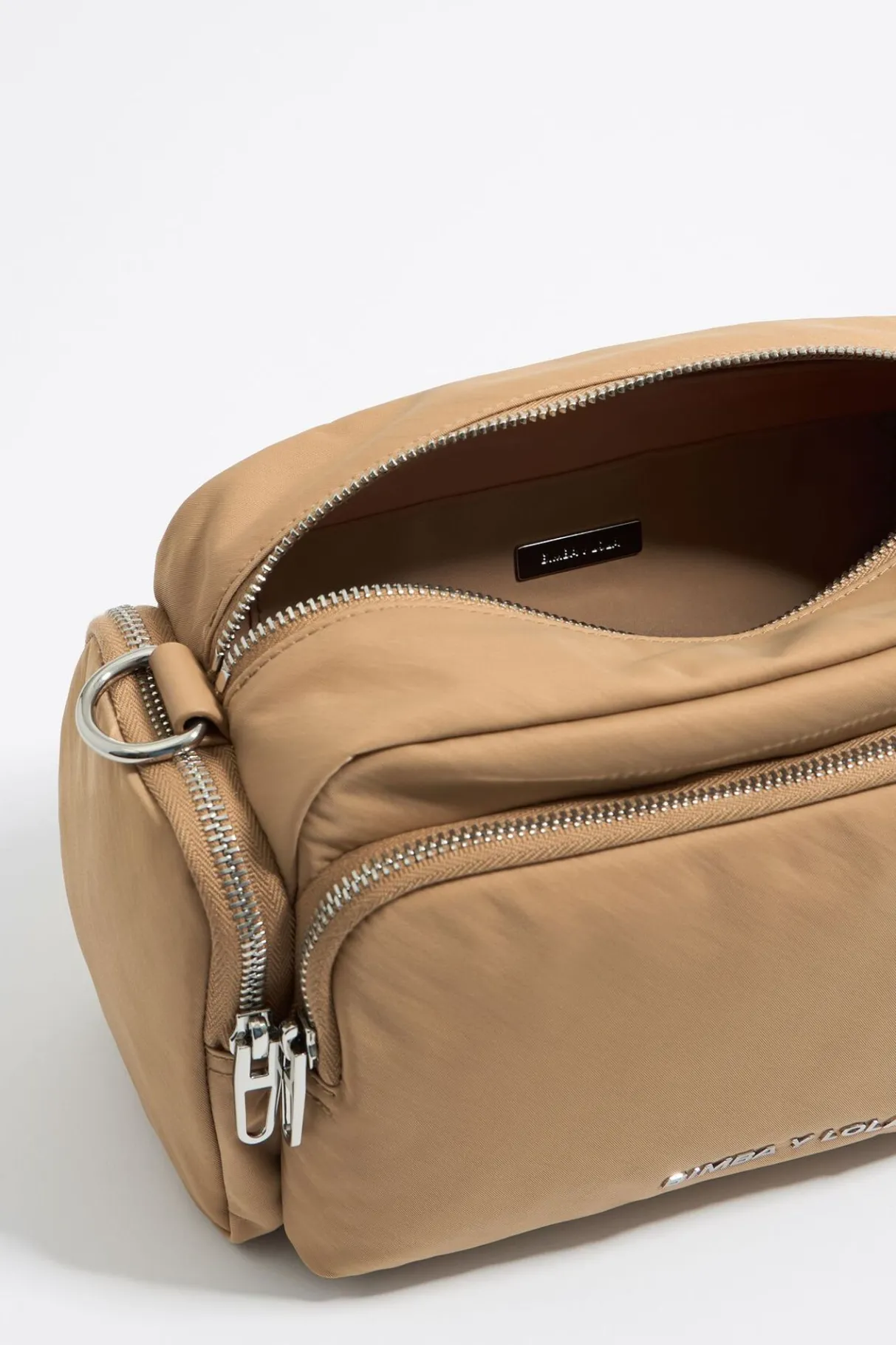 Mujer BIMBA Y LOLA Bolsos Nylon<Bolso Bandolera Mediano Nylon Tostado