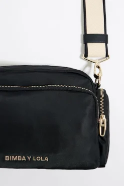 Mujer BIMBA Y LOLA Bolsos Nylon<Bolso Bandolera Mediano Nylon Negro