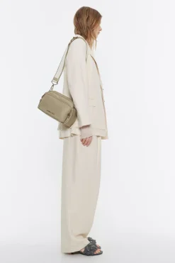 Mujer BIMBA Y LOLA Bolsos Nylon<Bolso Bandolera Mediano Nylon Caqui Claro