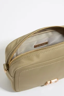 Mujer BIMBA Y LOLA Bolsos Nylon<Bolso Bandolera Mini Nylon Caqui Claro