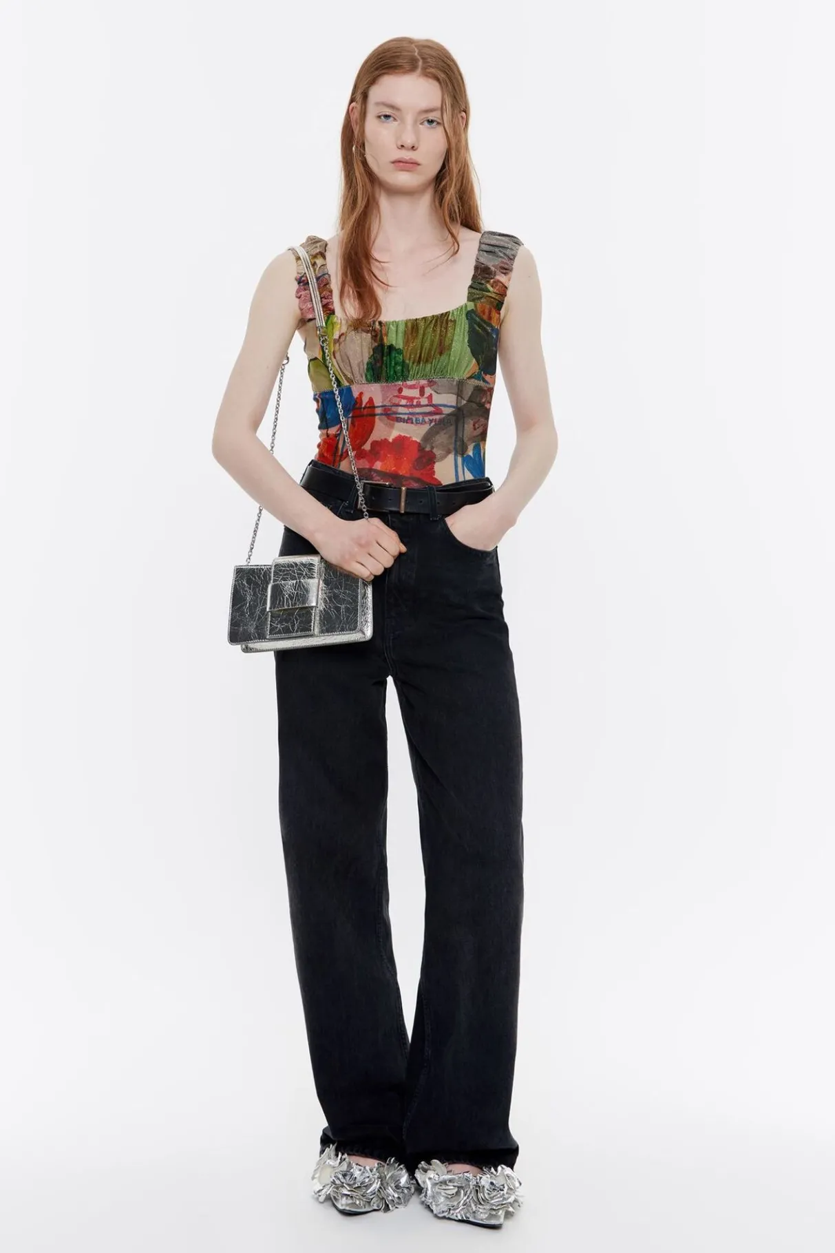 Mujer BIMBA Y LOLA Bolsos Piel<Bolso Bandolera Mini Piel Plata