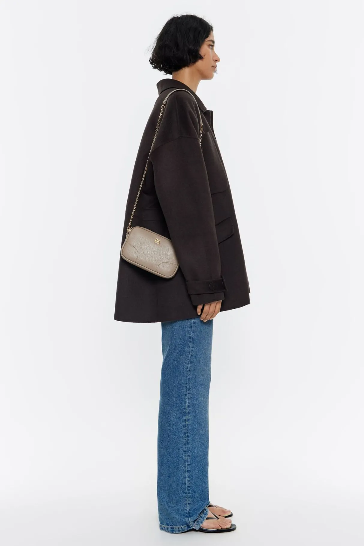 Mujer BIMBA Y LOLA Piel<Bolso Bandolera Mini Piel Topo