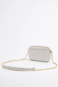 Mujer BIMBA Y LOLA Piel<Bolso Bandolera Mini Piel Blanco Roto