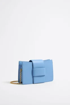 Mujer BIMBA Y LOLA Bolsos Piel<Bolso Bandolera Mini Piel Azul