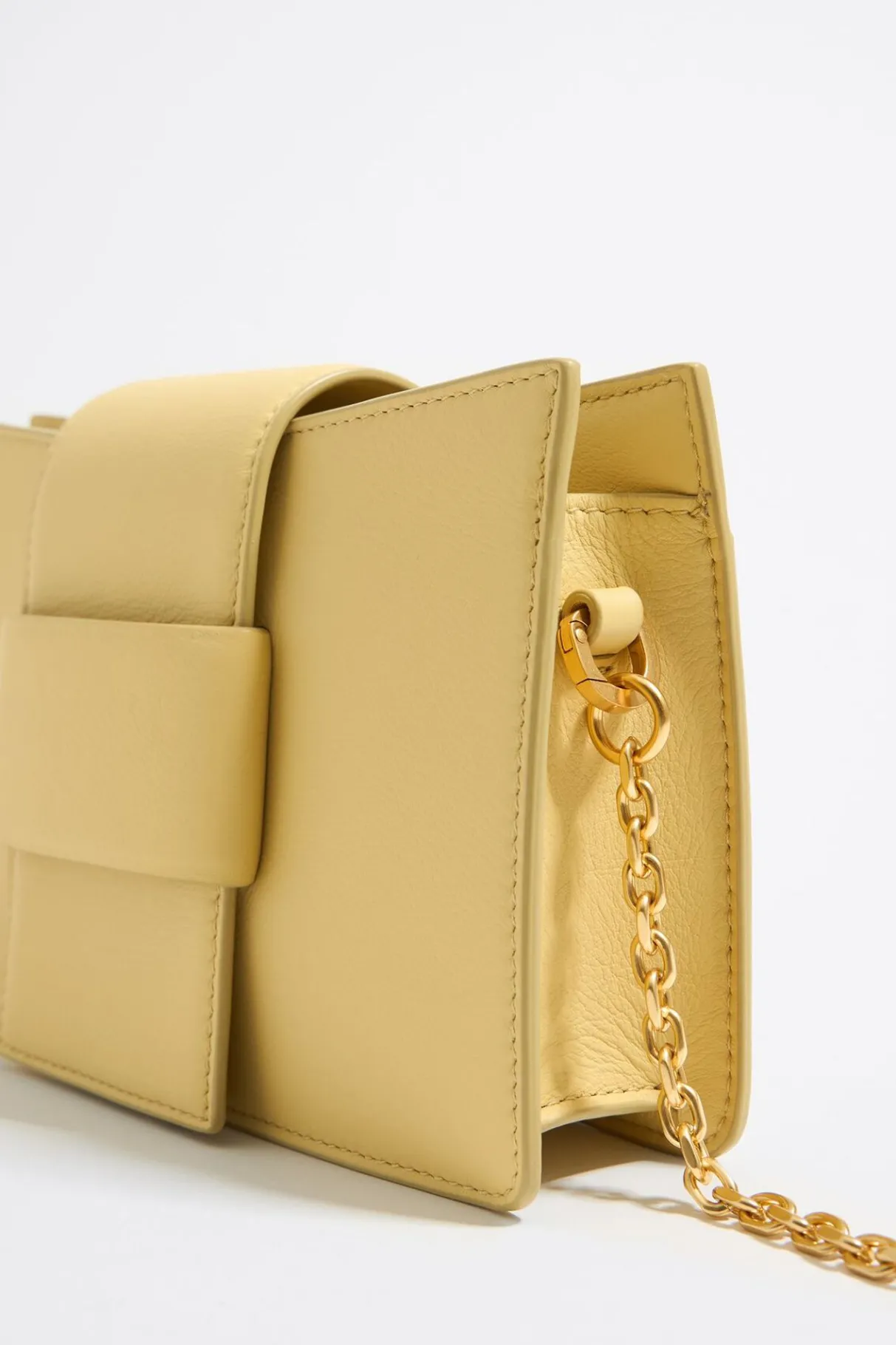 Mujer BIMBA Y LOLA Bolsos Piel<Bolso Bandolera Mini Piel Amarillo Topacio