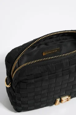 Mujer BIMBA Y LOLA Bolsos Nylon<Bolso Bandolera Pequeno Nylon Trenzado Negro