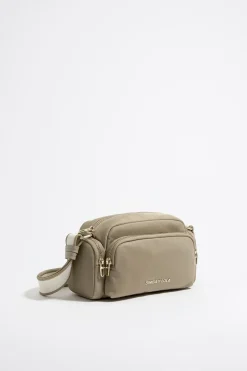 Mujer BIMBA Y LOLA Bolsos Nylon<Bolso Bandolera Pequeno Nylon Caqui Claro