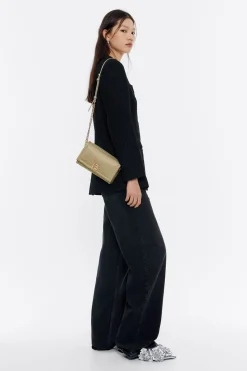 Mujer BIMBA Y LOLA Bolsos Nylon<Bolso Bandolera Solapa Mini Caqui