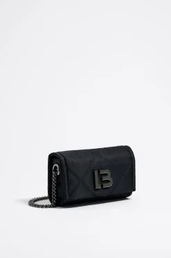 Mujer BIMBA Y LOLA Bolsos Nylon<Bolso Bandolera Solapa Mini Negro