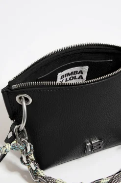 Mujer BIMBA Y LOLA Bolsos Piel<Bolso Bandolera Trapecio Pequeno Piel Negro