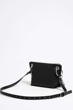 Mujer BIMBA Y LOLA Bolsos Piel<Bolso Bandolera Trapecio Pequeno Piel Negro