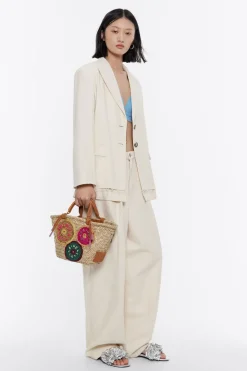 Mujer BIMBA Y LOLA Bolsos Bandolera<Bolso Capazo Mediano Natural