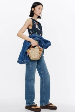 Mujer BIMBA Y LOLA Bolsos Shopper<Bolso Capazo Pequeno Natural