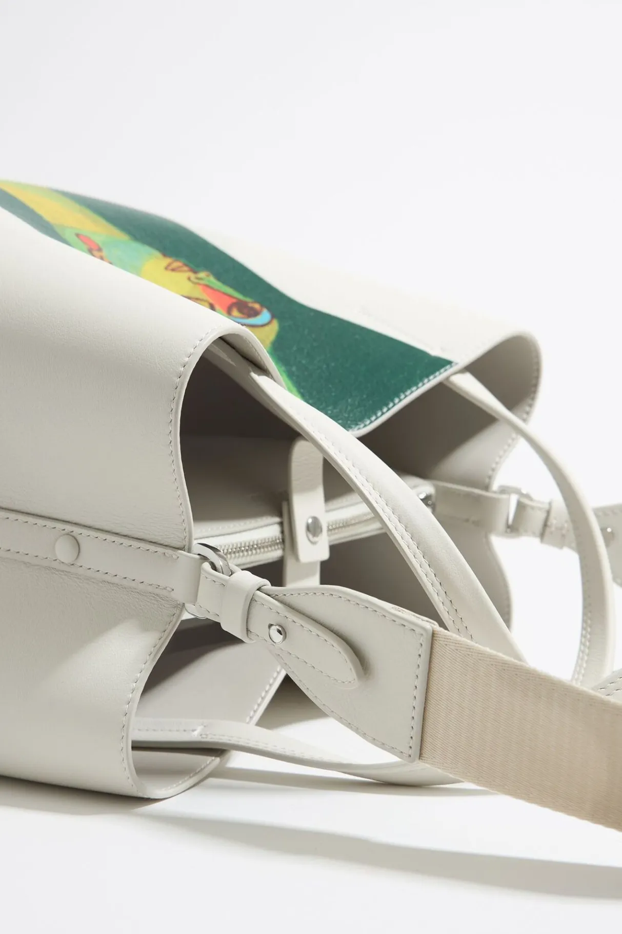 Mujer BIMBA Y LOLA Bolso Chihuahua<Bolso Chihuahua X Ana Leovy Grande Piel Blanco Roto