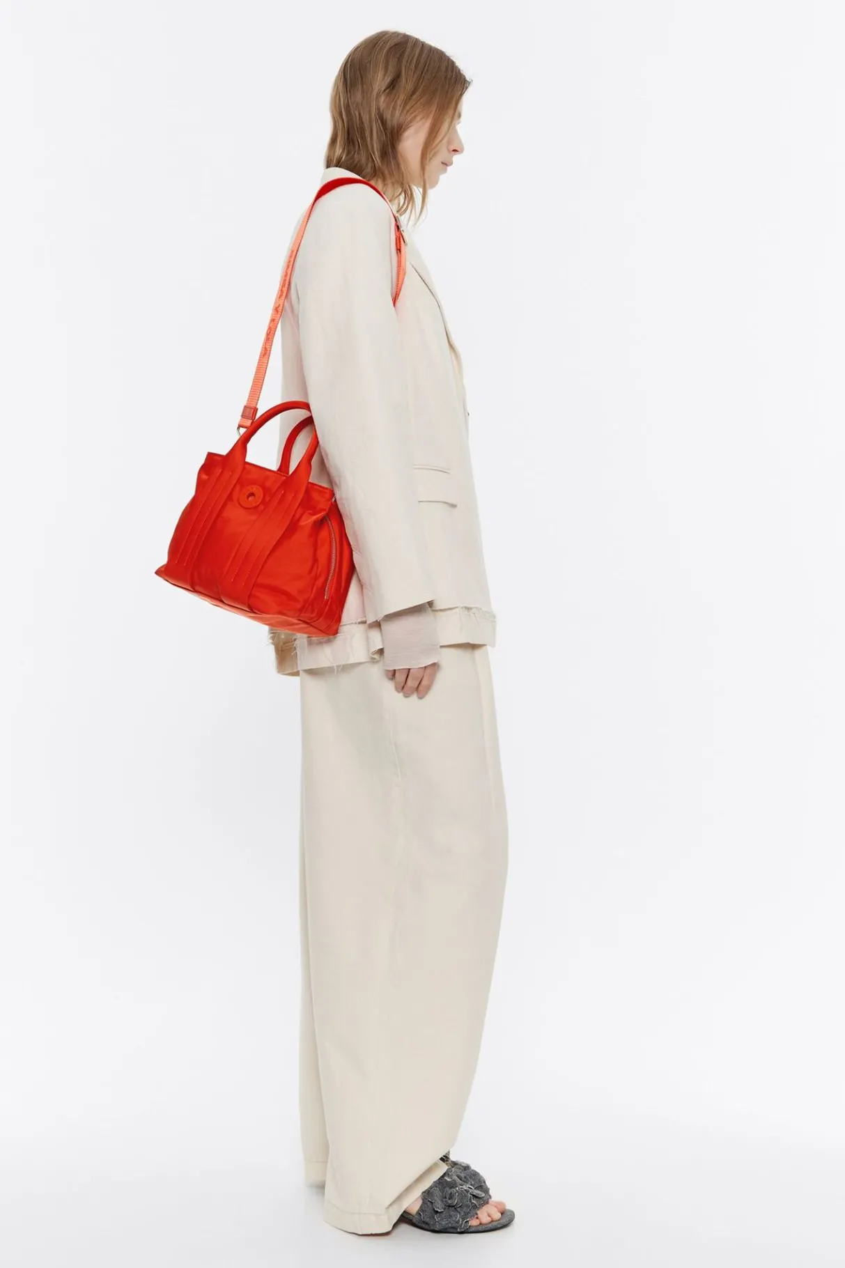 Mujer BIMBA Y LOLA Bolsos Nylon<Bolso De Mano Mediano Nylon Coral