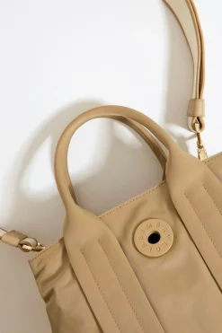 Mujer BIMBA Y LOLA Bolsos Nylon<Bolso De Mano Mediano Nylon Tostado