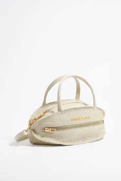 Mujer BIMBA Y LOLA Bolsos Piel<Bolso De Mano Pelota Grande Piel Hueso