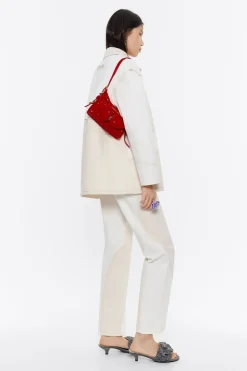 Mujer BIMBA Y LOLA Bolsos Pocket<Bolso Hobo Pocket Mini Piel Swarovski Rojo