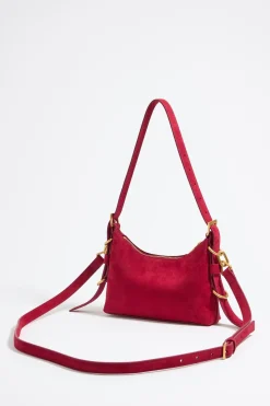 Mujer BIMBA Y LOLA Bolsos Pocket<Bolso Hobo Pocket Mini Piel Swarovski Rojo