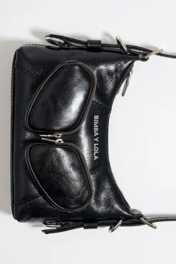 Mujer BIMBA Y LOLA Bolsos Piel<Bolso Hobo Pocket Mini Piel Negro