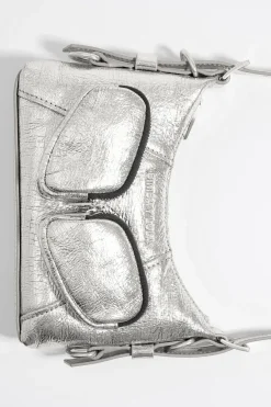 Mujer BIMBA Y LOLA Bolsos Pocket<Bolso Hobo Pocket Mini Piel Plateado