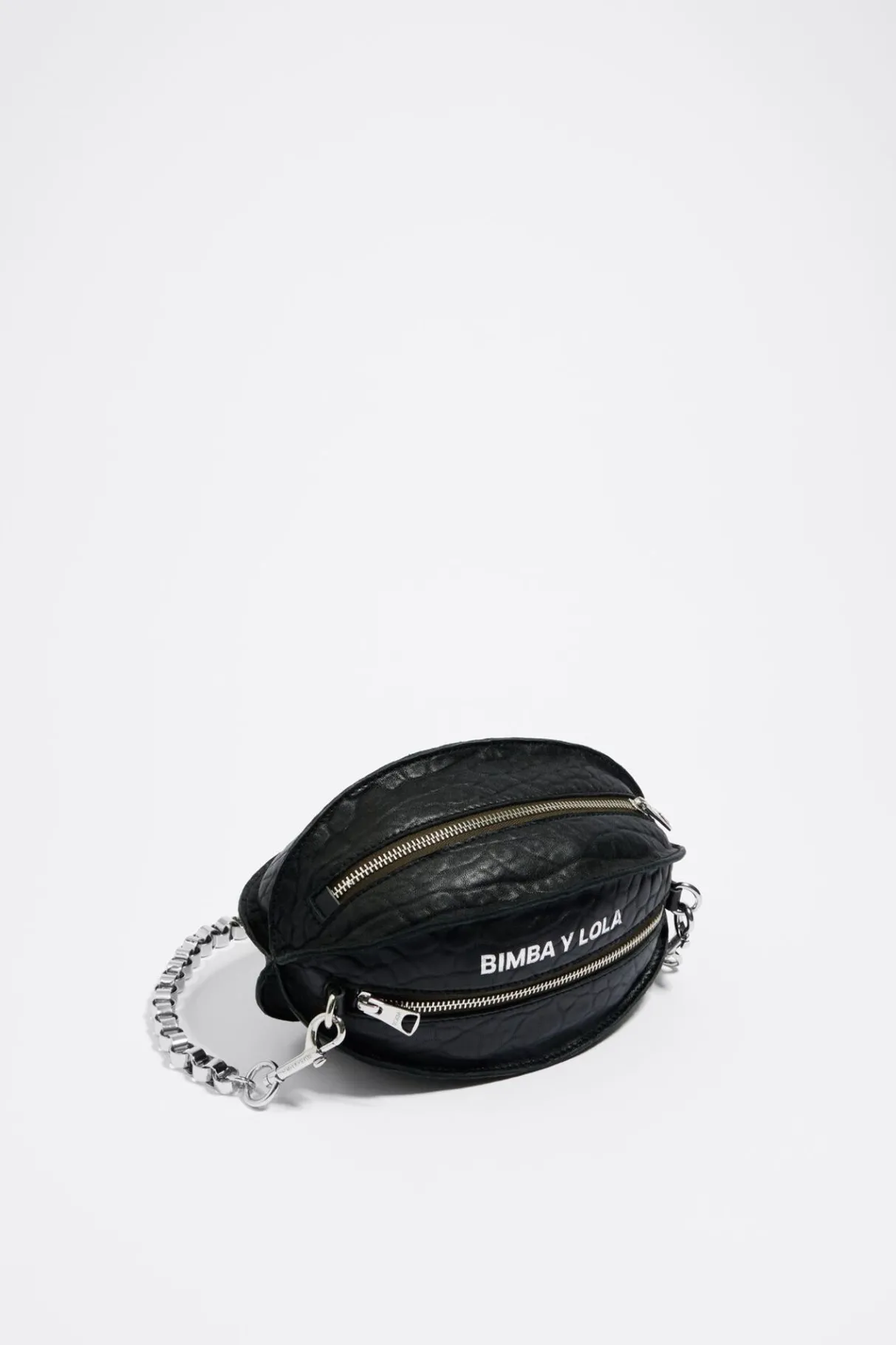 Mujer BIMBA Y LOLA Bolsos Piel<Bolso Pelota Pequeno Piel Negro