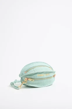 Mujer BIMBA Y LOLA Bolsos Piel<Bolso Pelota Pequeno Piel Azul Hielo