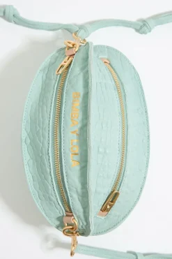 Mujer BIMBA Y LOLA Bolsos Piel<Bolso Pelota Pequeno Piel Azul Hielo