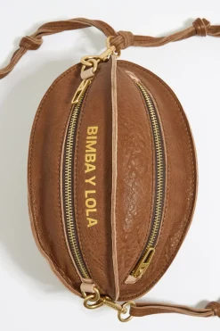Mujer BIMBA Y LOLA Bolsos Piel<Bolso Pelota Pequeno Piel Chocolate