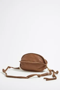 Mujer BIMBA Y LOLA Bolsos Piel<Bolso Pelota Pequeno Piel Chocolate