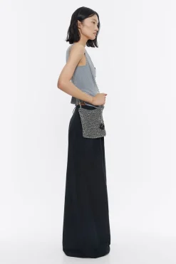 Mujer BIMBA Y LOLA Minibolsos<Bolso Plano Mini Crochet Cadena Plata