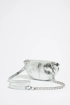 Mujer BIMBA Y LOLA Bolsos Pocket<Bolso Rinonera Pocket Mini Piel Plateado