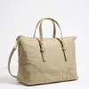 Mujer BIMBA Y LOLA Bolsos Nylon<Bolso Shopper Grande Caqui Claro