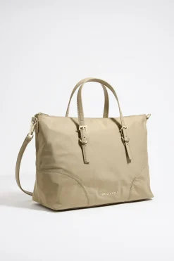 Mujer BIMBA Y LOLA Bolsos Nylon<Bolso Shopper Grande Caqui Claro