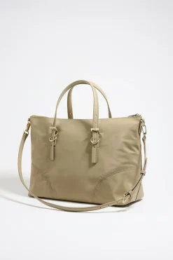 Mujer BIMBA Y LOLA Bolsos Nylon<Bolso Shopper Grande Caqui Claro