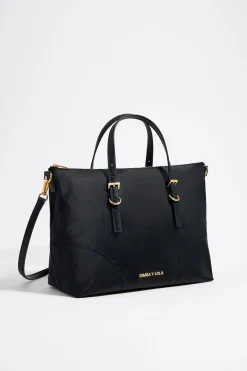 Mujer BIMBA Y LOLA Bolsos Nylon<Bolso Shopper Grande Negro