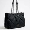Mujer BIMBA Y LOLA Bolsos Nylon<Bolso Shopper Grande Nylon Acolchado Negro