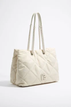 Mujer BIMBA Y LOLA Bolsos Nylon<Bolso Shopper Grande Nylon Acolchado Piedra